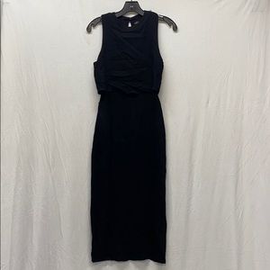 Zara Midi Tank Dress Black cut outs xs